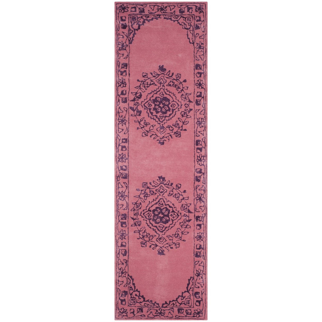 SAFAVIEH Glamour Collection GLM533E Handmade Pink Rug Image 5