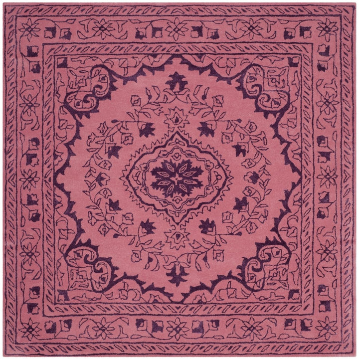 SAFAVIEH Glamour Collection GLM533E Handmade Pink Rug Image 1