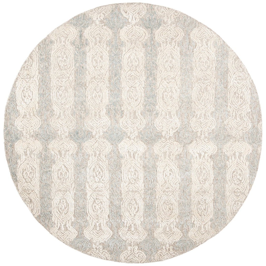 SAFAVIEH Glamour Collection GLM536F Grey / Ivory Rug Image 1