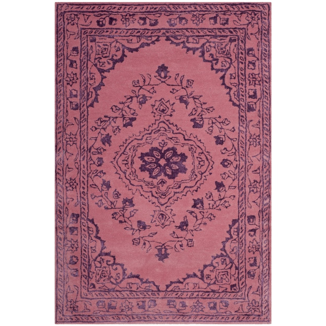 SAFAVIEH Glamour Collection GLM533E Handmade Pink Rug Image 9