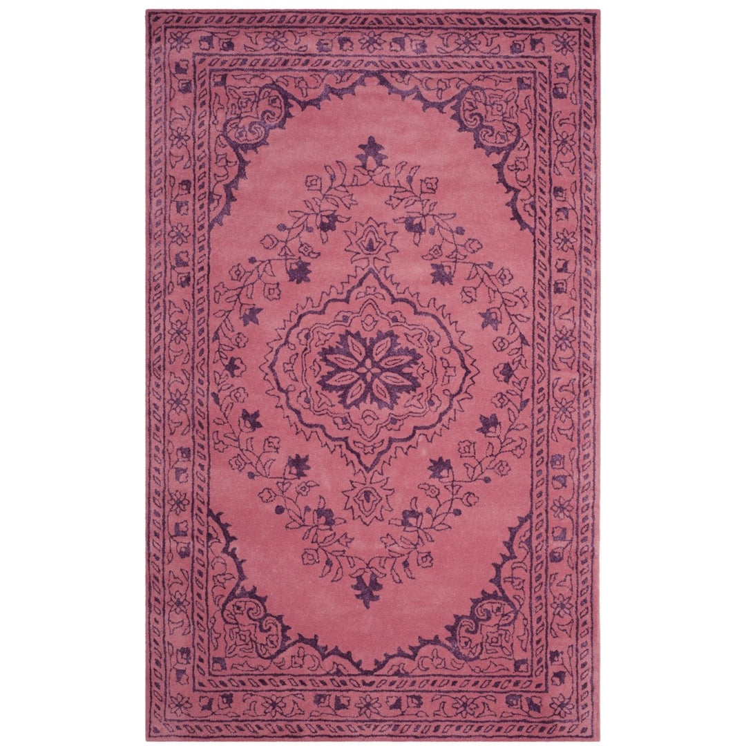 SAFAVIEH Glamour Collection GLM533E Handmade Pink Rug Image 10