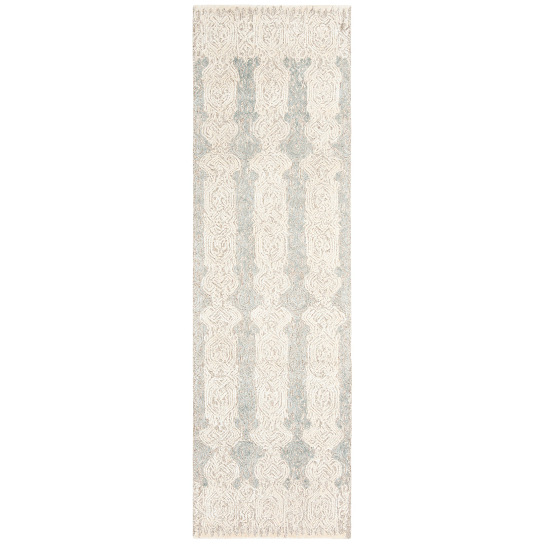 SAFAVIEH Glamour Collection GLM536F Grey / Ivory Rug Image 5