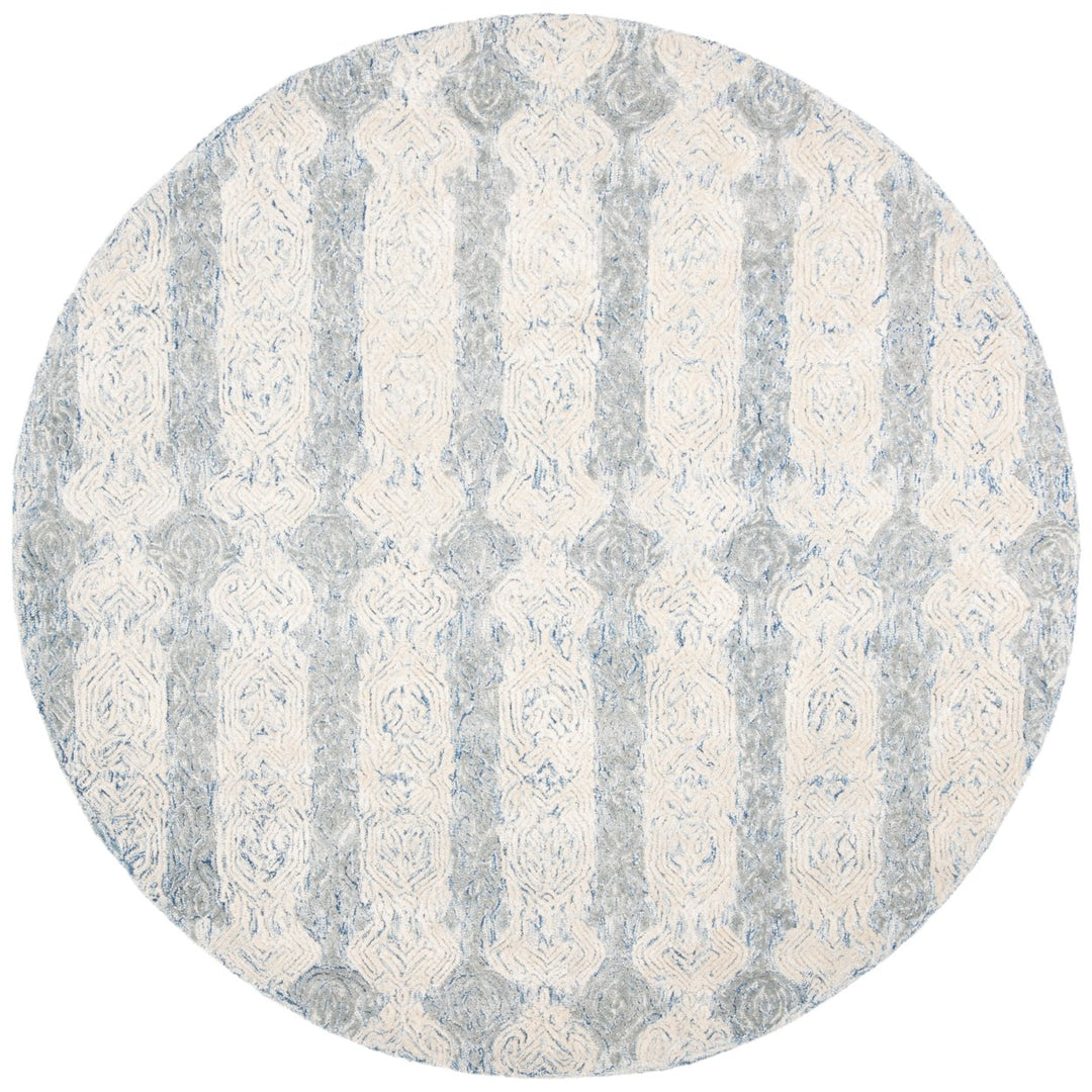 SAFAVIEH Glamour Collection GLM536M Blue / Ivory Rug Image 4