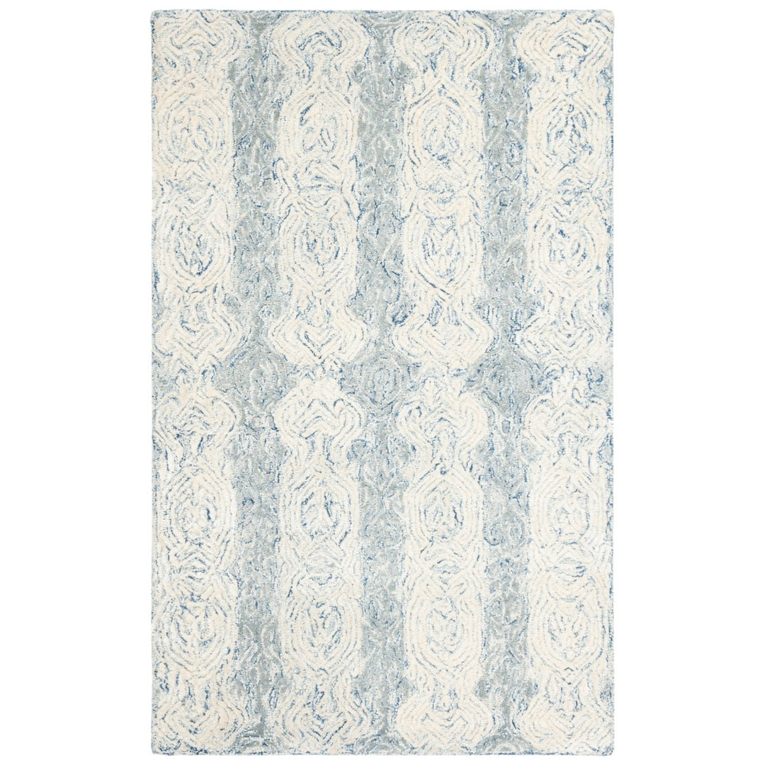 SAFAVIEH Glamour Collection GLM536M Blue / Ivory Rug Image 1