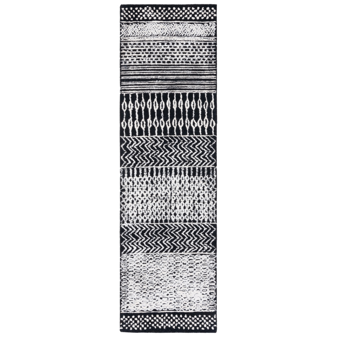 SAFAVIEH Glamour Collection GLM538Z Black / Ivory Rug Image 5