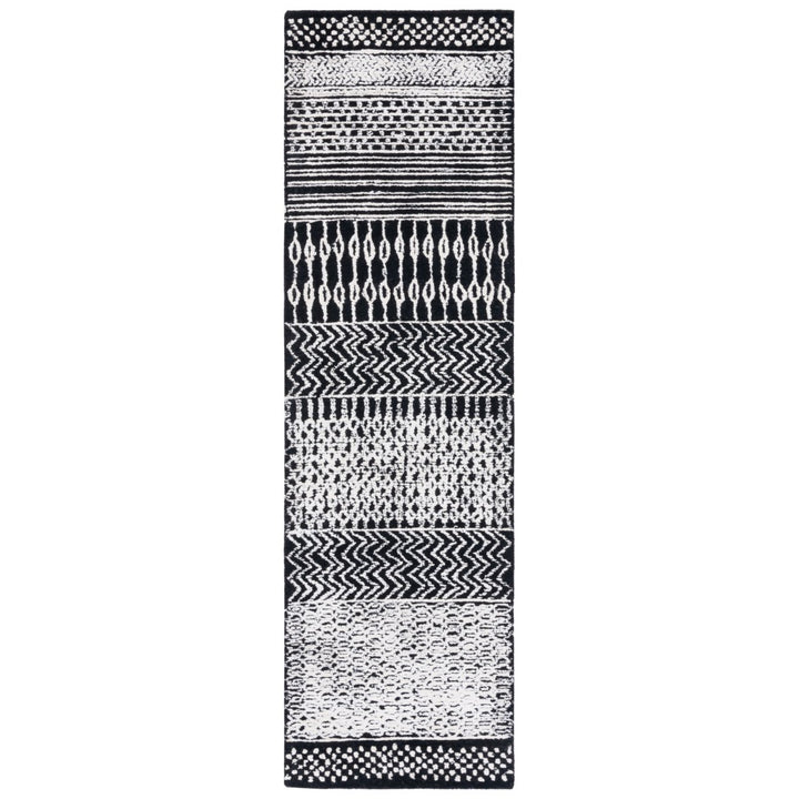 SAFAVIEH Glamour Collection GLM538Z Black / Ivory Rug Image 1