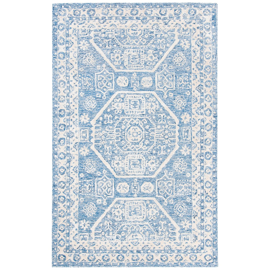 SAFAVIEH Glamour GLM556N Handmade Navy / Ivory Rug Image 1