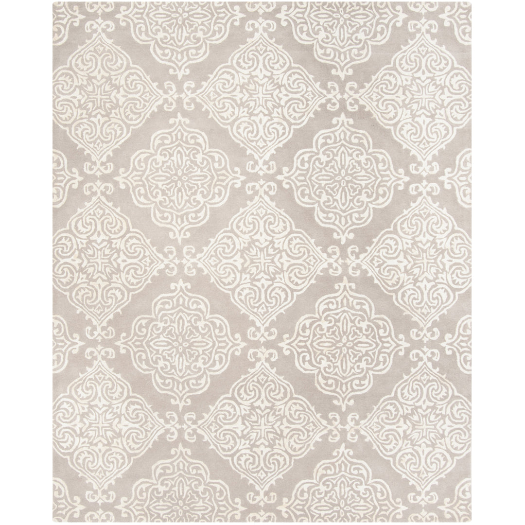 SAFAVIEH Glamour GLM568A Handmade Silver / Ivory Rug Image 1