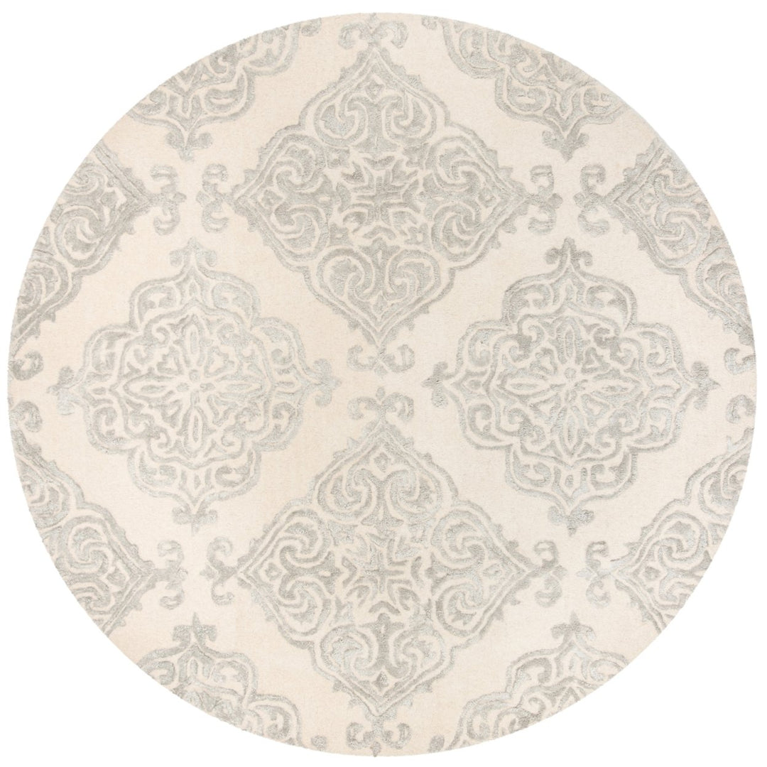 SAFAVIEH Glamour GLM568C Handmade Ivory / Silver Rug Image 4