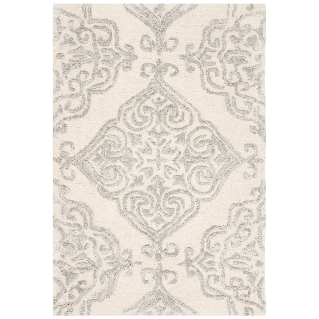 SAFAVIEH Glamour GLM568C Handmade Ivory / Silver Rug Image 1