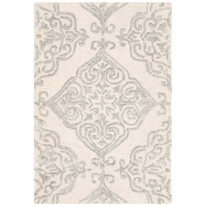 SAFAVIEH Glamour GLM568C Handmade Ivory / Silver Rug Image 8