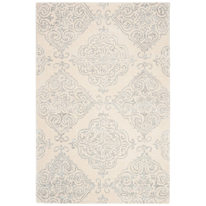 SAFAVIEH Glamour GLM568C Handmade Ivory / Silver Rug Image 9