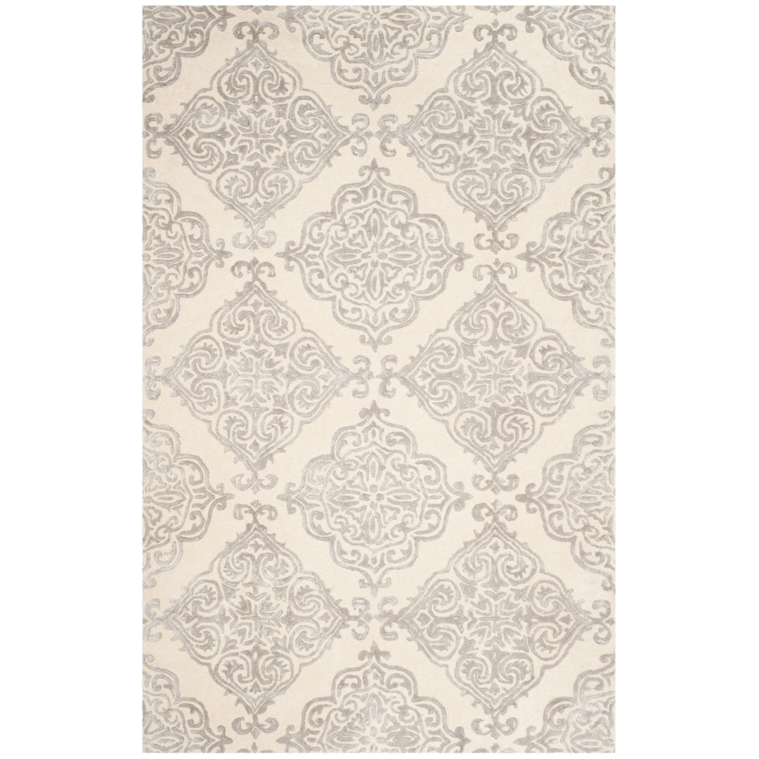 SAFAVIEH Glamour GLM568C Handmade Ivory / Silver Rug Image 10