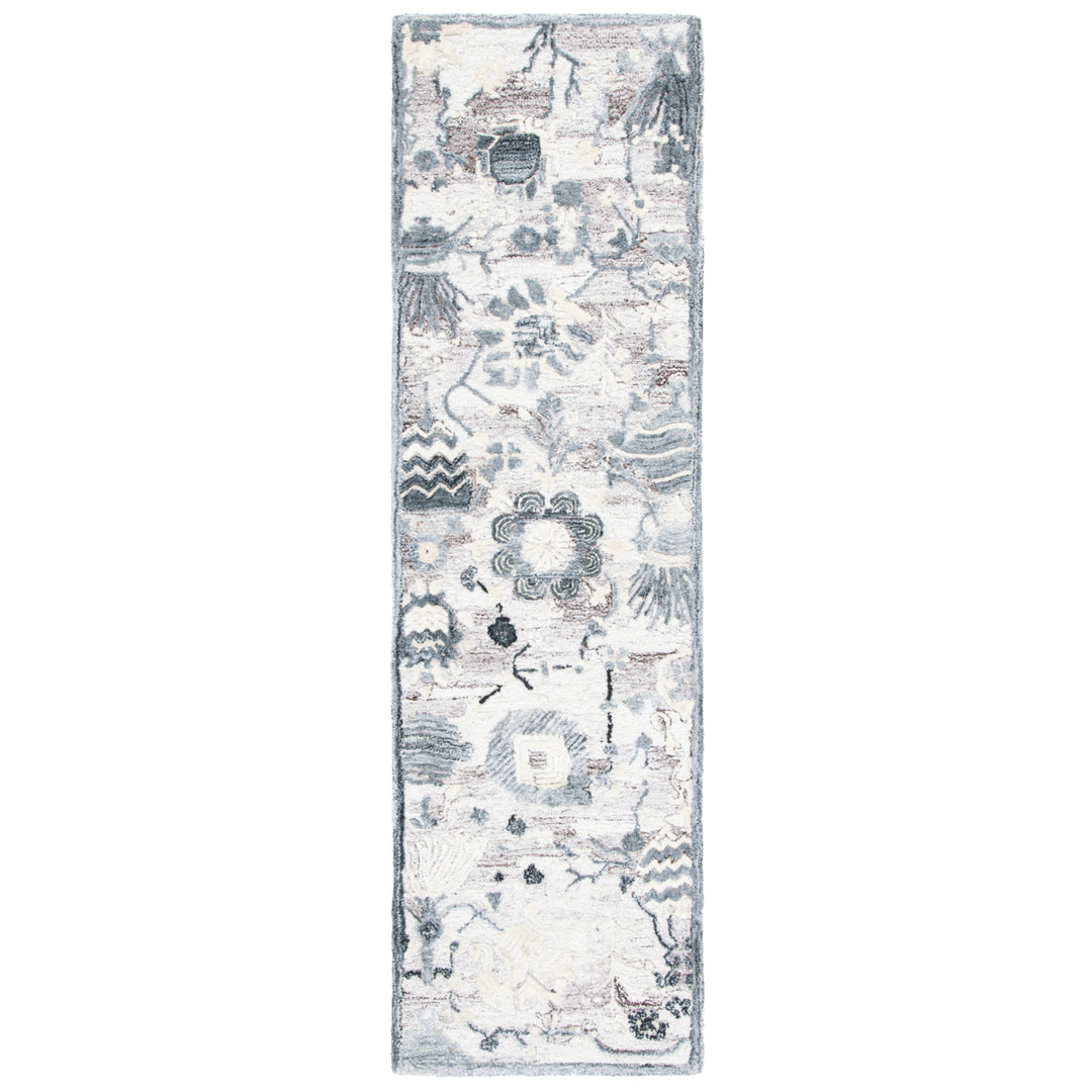 SAFAVIEH Glamour GLM569E Handmade Light Brown / Grey Rug Image 5