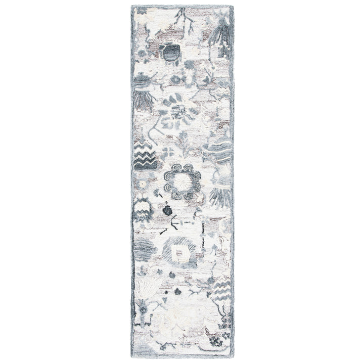 SAFAVIEH Glamour GLM569E Handmade Light Brown / Grey Rug Image 5