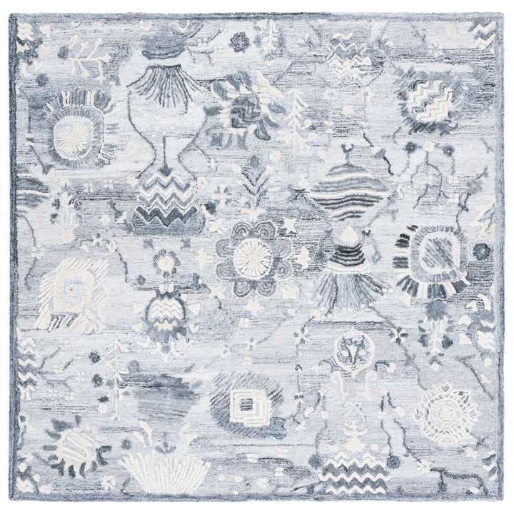 SAFAVIEH Glamour GLM569A Handmade Ivory / Grey Rug Image 6