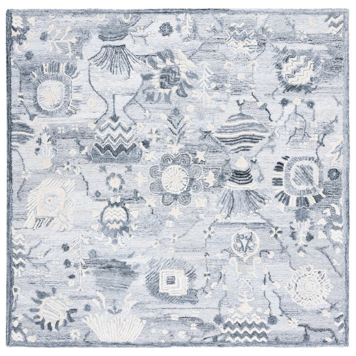 SAFAVIEH Glamour GLM569A Handmade Ivory / Grey Rug Image 1