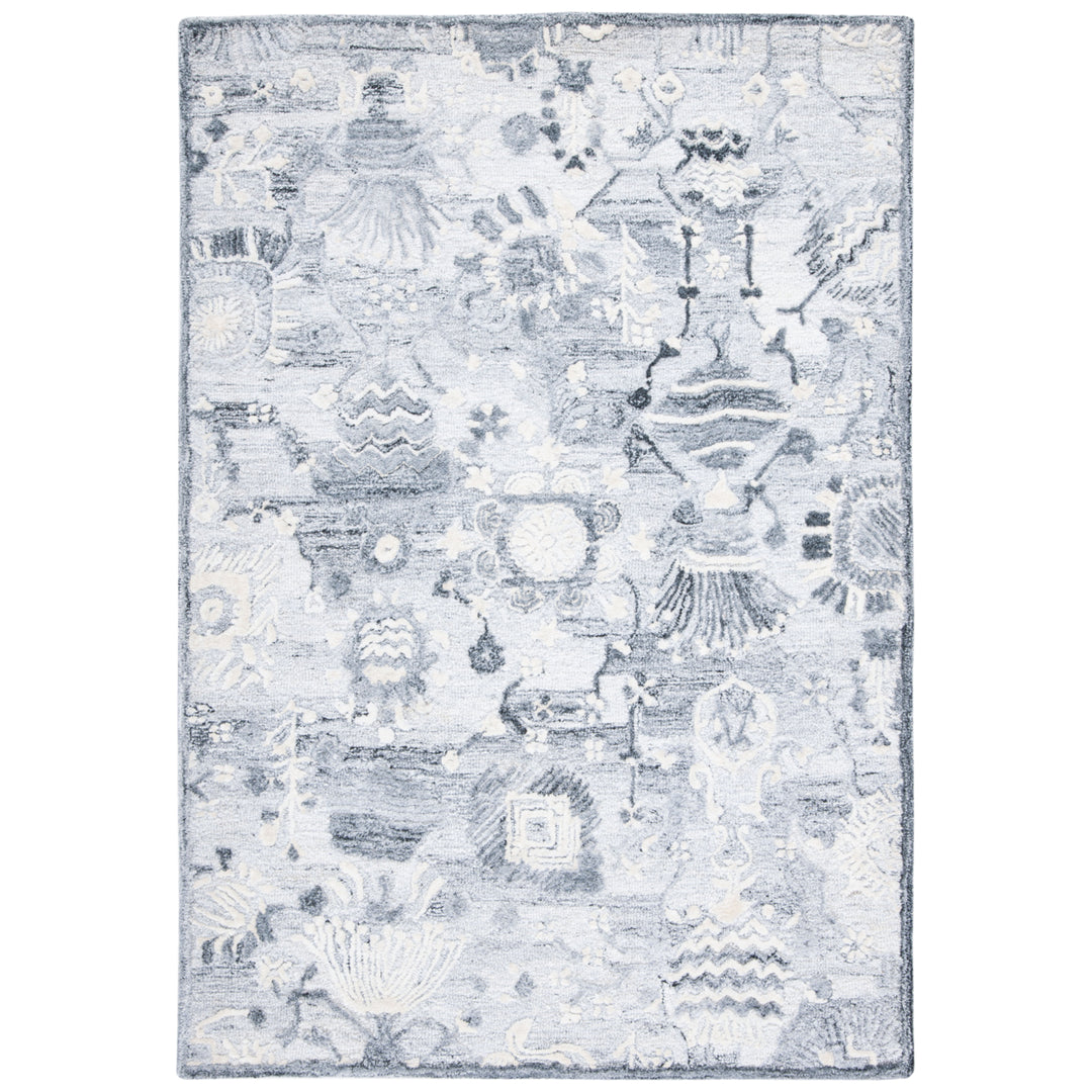 SAFAVIEH Glamour GLM569A Handmade Ivory / Grey Rug Image 10