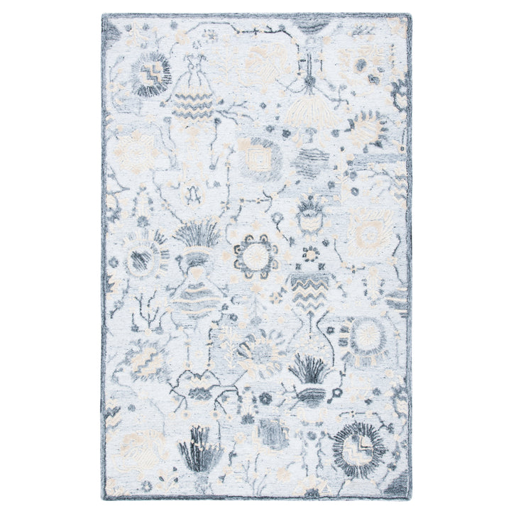 SAFAVIEH Glamour GLM569A Handmade Ivory / Grey Rug Image 11