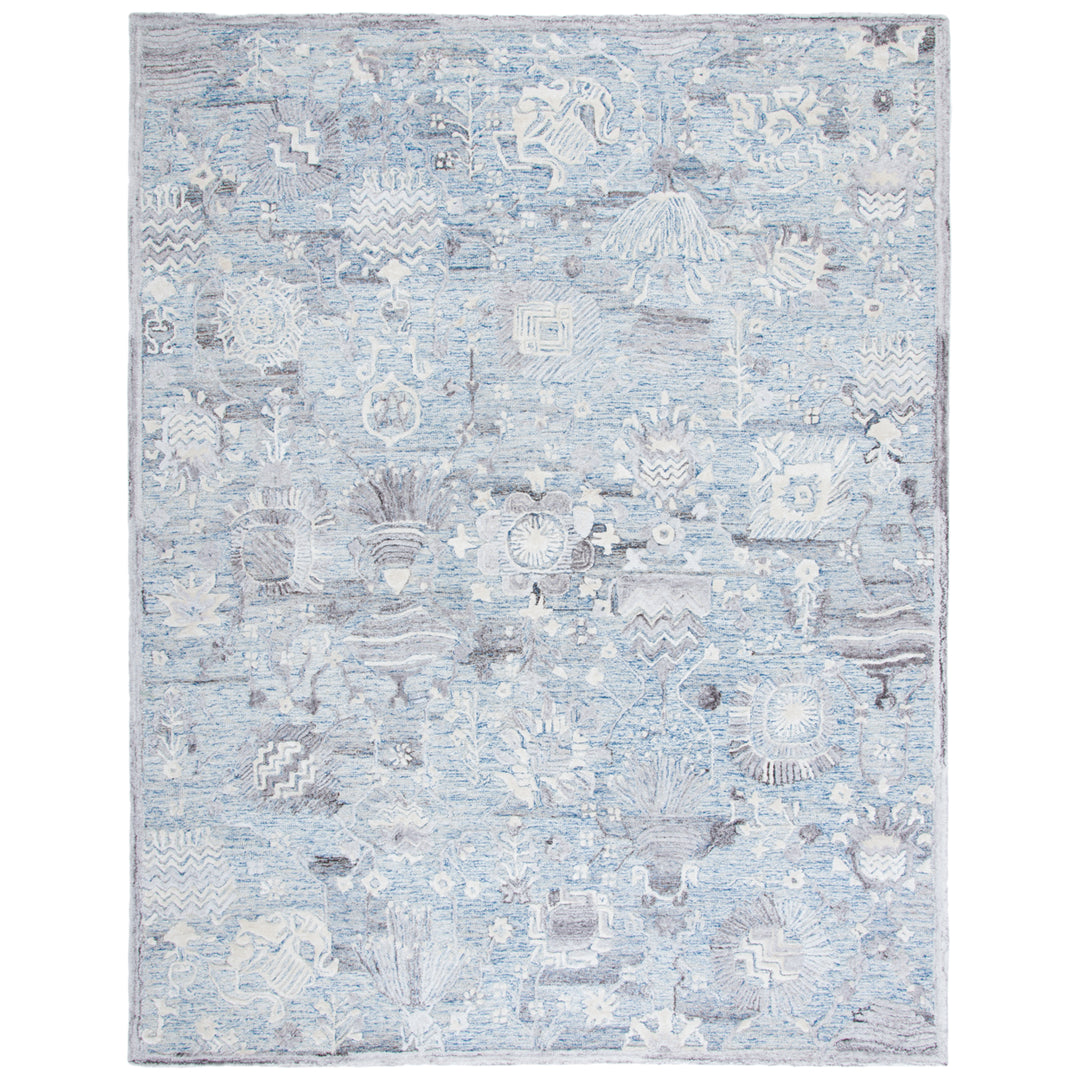 SAFAVIEH Glamour GLM569M Handmade Light Blue / Ivory Rug Image 1