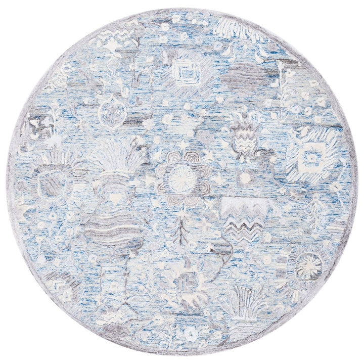 SAFAVIEH Glamour GLM569M Handmade Light Blue / Ivory Rug Image 1