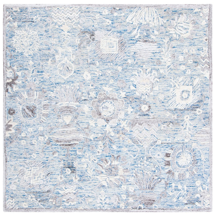 SAFAVIEH Glamour GLM569M Handmade Light Blue / Ivory Rug Image 1