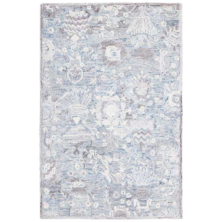 SAFAVIEH Glamour GLM569M Handmade Light Blue / Ivory Rug Image 1