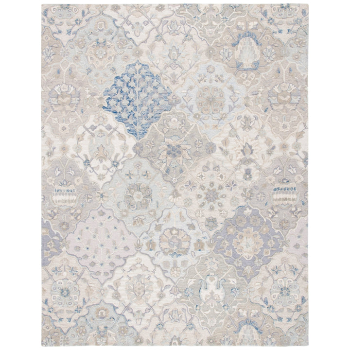 SAFAVIEH Glamour GLM622F Handmade Grey / Blue Rug Image 1