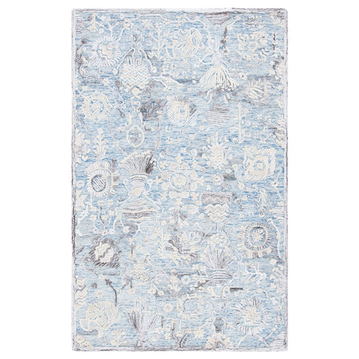 SAFAVIEH Glamour GLM569M Handmade Light Blue / Ivory Rug Image 1