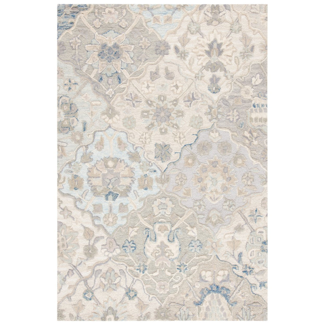 SAFAVIEH Glamour GLM622F Handmade Grey / Blue Rug Image 1