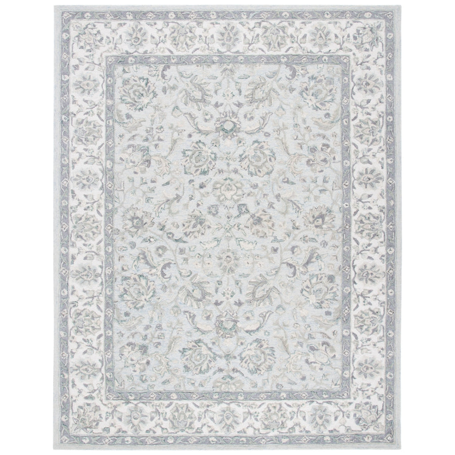 SAFAVIEH Glamour GLM628M Handmade Light Blue / Ivory Rug Image 1