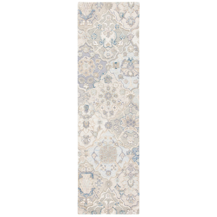 SAFAVIEH Glamour GLM622F Handmade Grey / Blue Rug Image 4