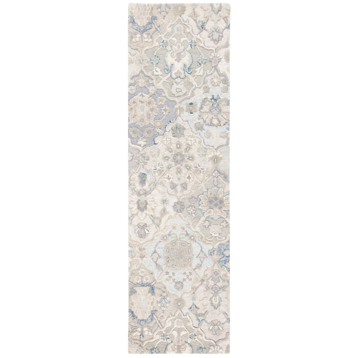 SAFAVIEH Glamour GLM622F Handmade Grey / Blue Rug Image 1