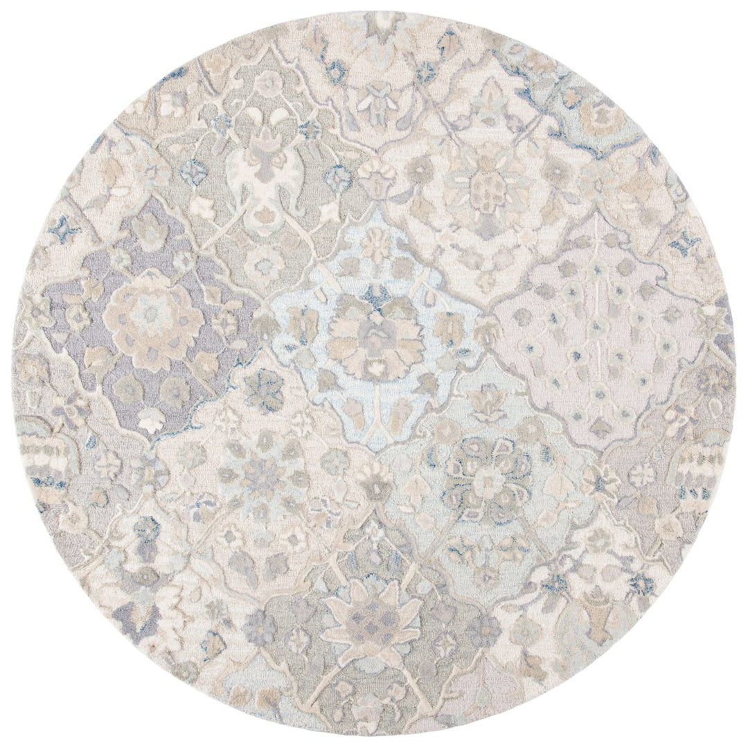 SAFAVIEH Glamour GLM622F Handmade Grey / Blue Rug Image 1