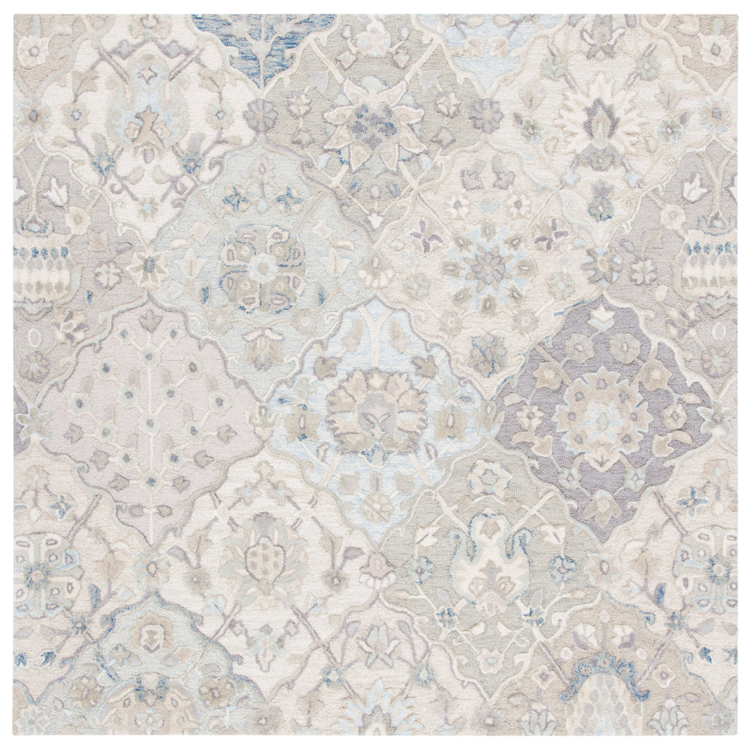 SAFAVIEH Glamour GLM622F Handmade Grey / Blue Rug Image 6