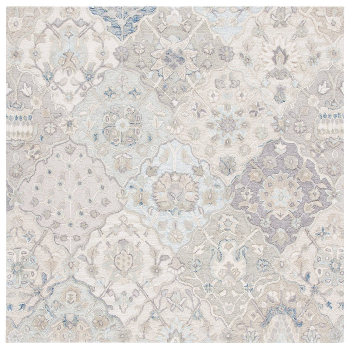 SAFAVIEH Glamour GLM622F Handmade Grey / Blue Rug Image 1