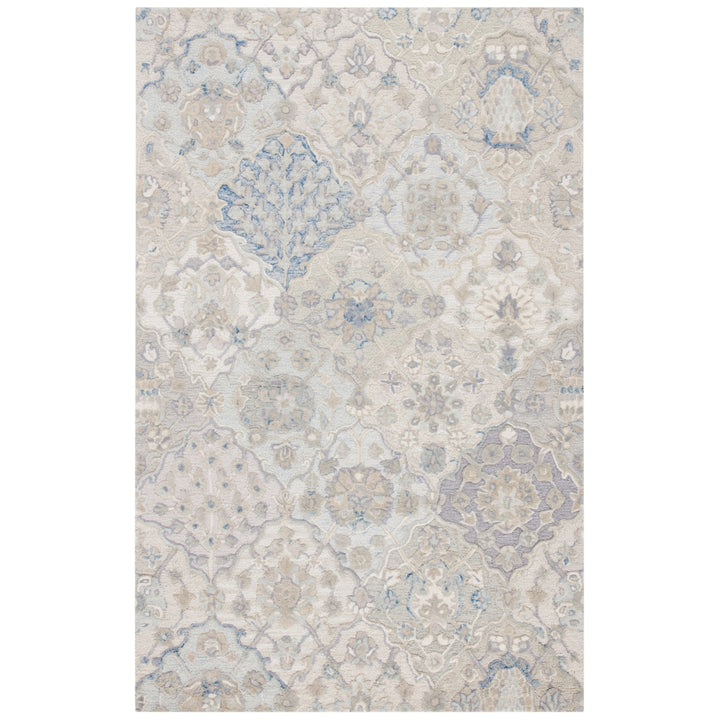 SAFAVIEH Glamour GLM622F Handmade Grey / Blue Rug Image 7