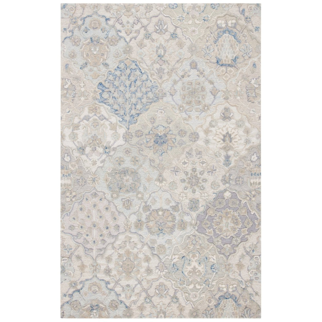 SAFAVIEH Glamour GLM622F Handmade Grey / Blue Rug Image 1