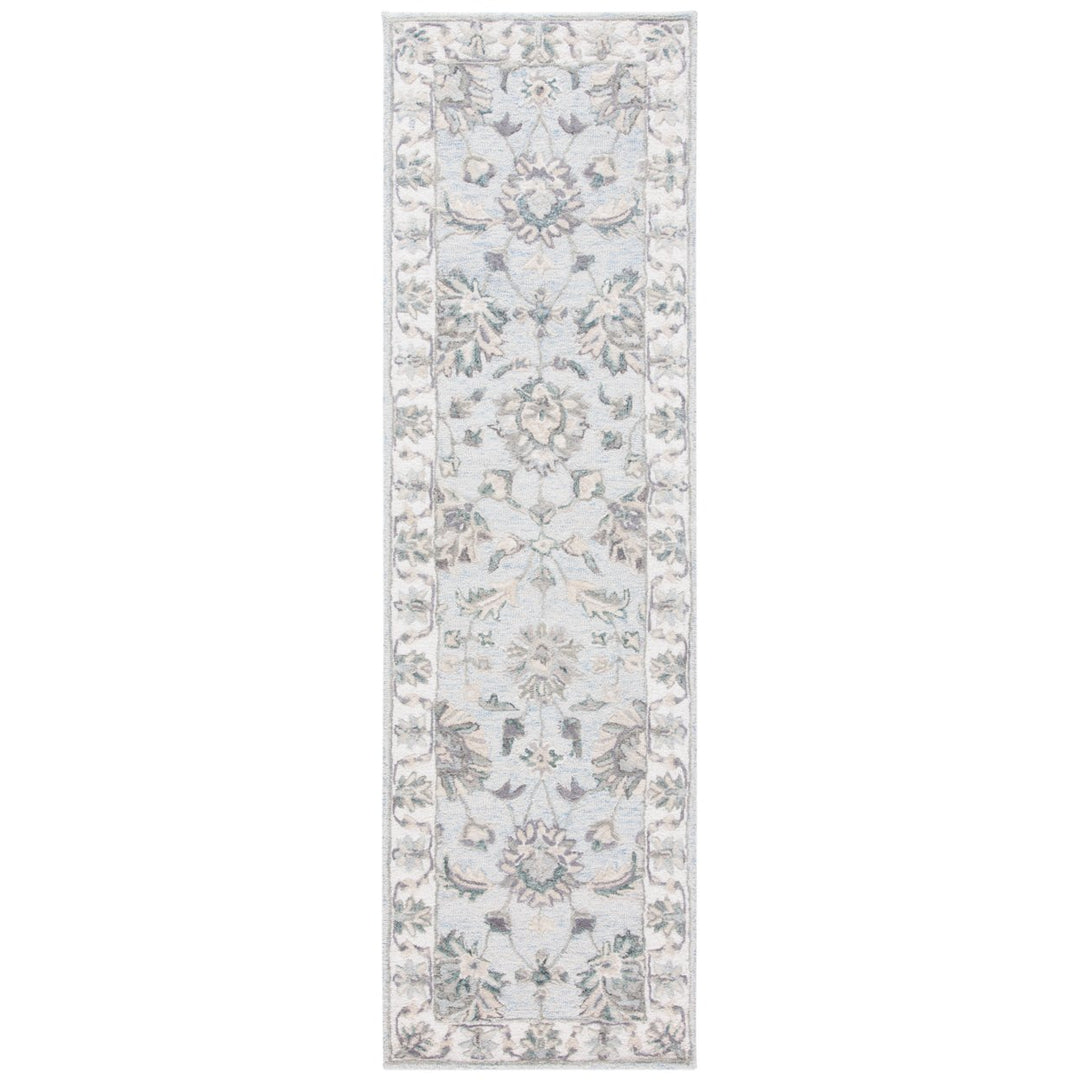 SAFAVIEH Glamour GLM628M Handmade Light Blue / Ivory Rug Image 5