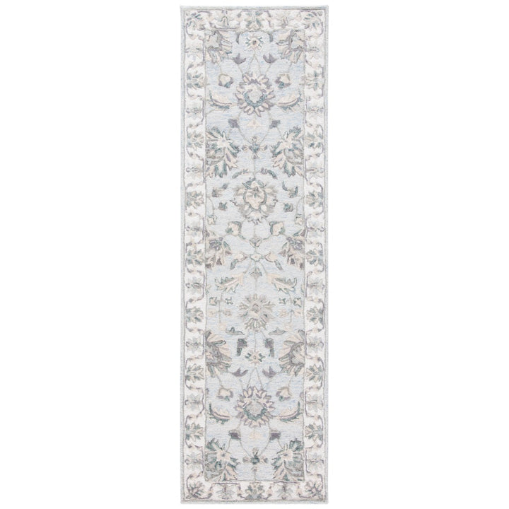 SAFAVIEH Glamour GLM628M Handmade Light Blue / Ivory Rug Image 5