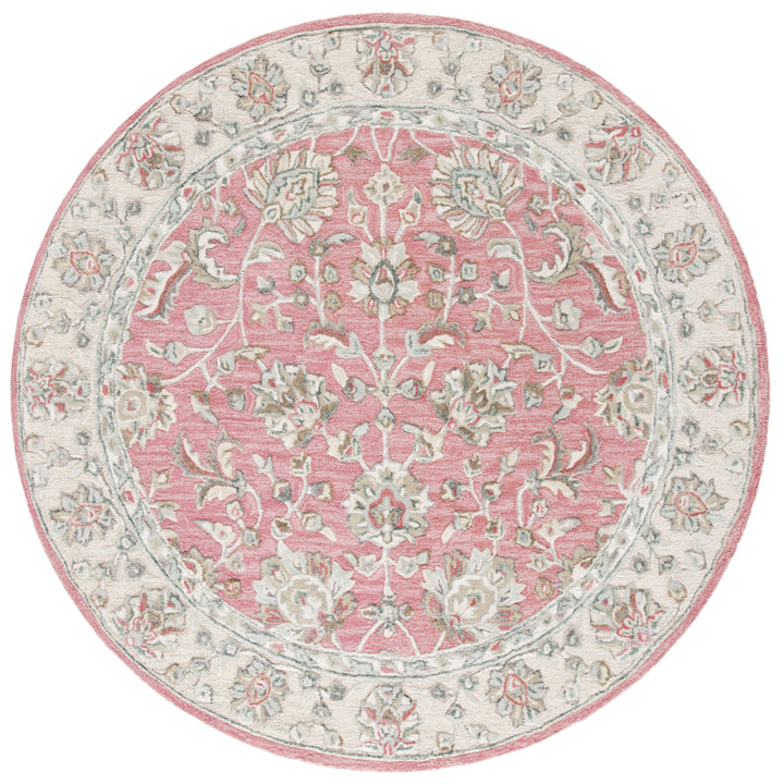 SAFAVIEH Glamour GLM628U Handmade Pink / Beige Rug Image 6