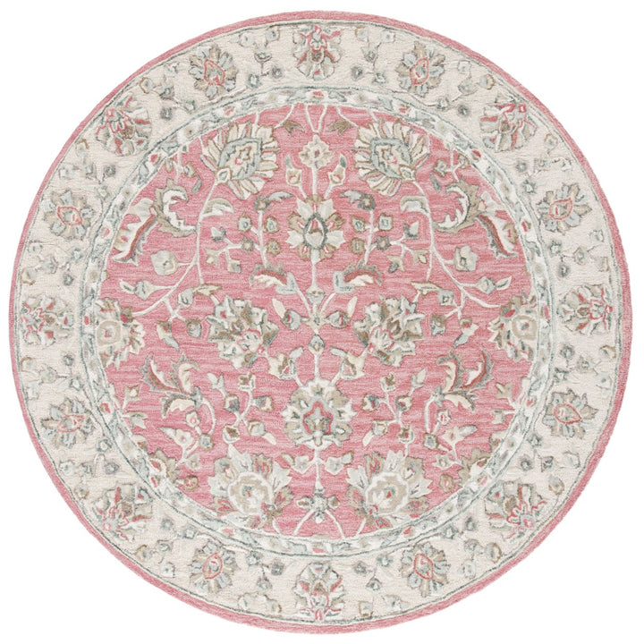 SAFAVIEH Glamour GLM628U Handmade Pink / Beige Rug Image 1