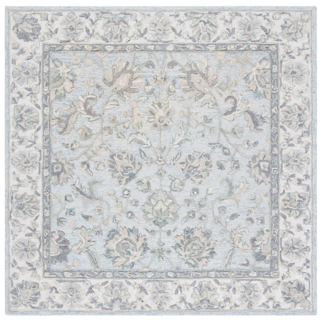 SAFAVIEH Glamour GLM628M Handmade Light Blue / Ivory Rug Image 6