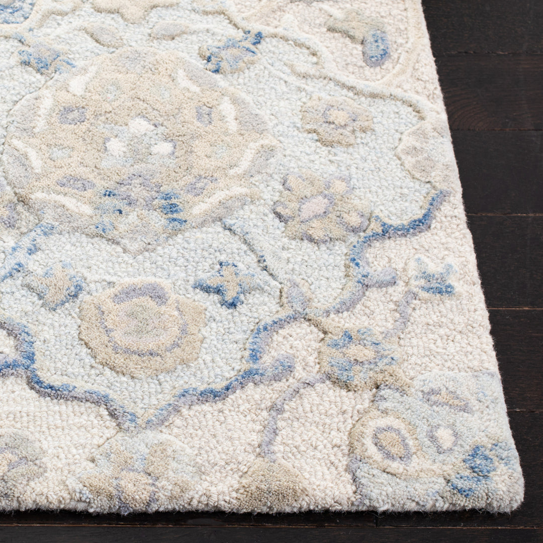 SAFAVIEH Glamour GLM622F Handmade Grey / Blue Rug Image 10