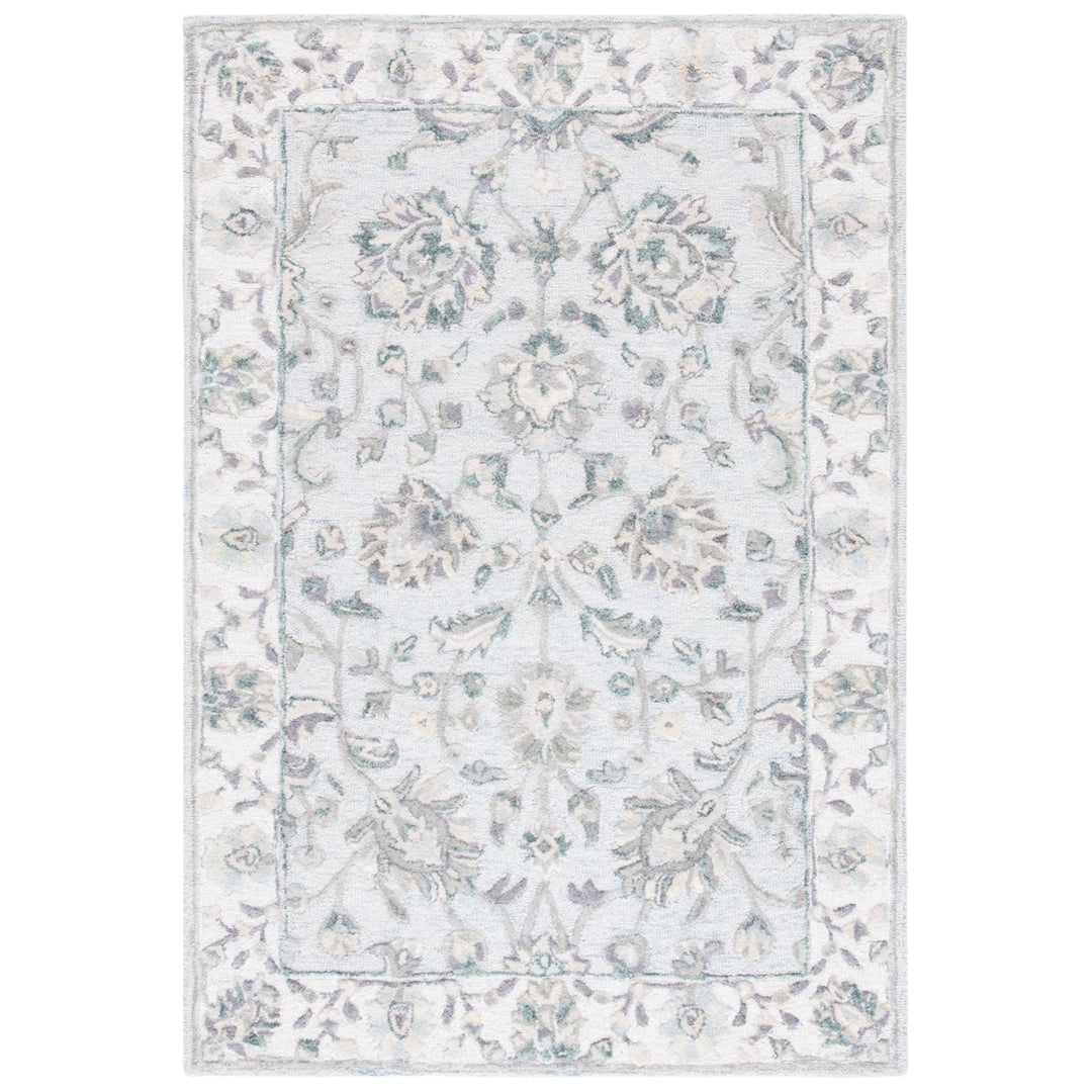 SAFAVIEH Glamour GLM628M Handmade Light Blue / Ivory Rug Image 1