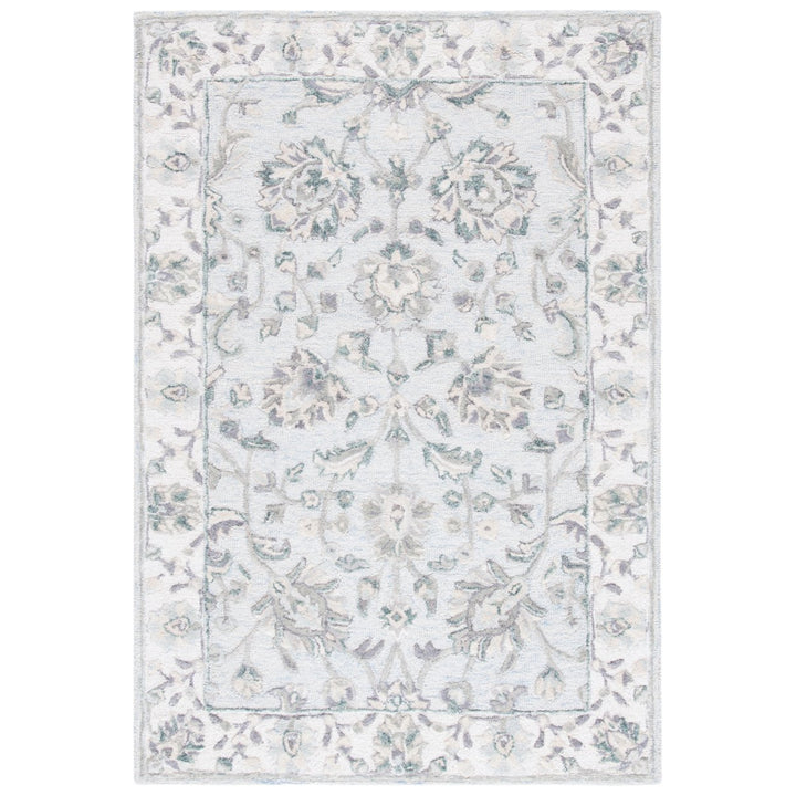 SAFAVIEH Glamour GLM628M Handmade Light Blue / Ivory Rug Image 1