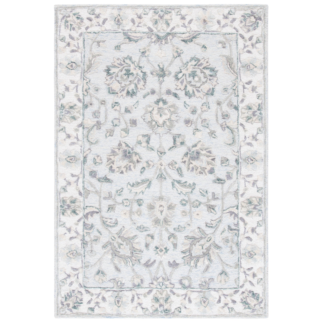 SAFAVIEH Glamour GLM628M Handmade Light Blue / Ivory Rug Image 8