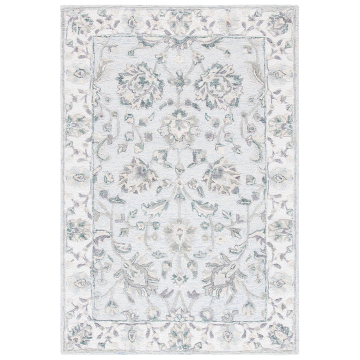 SAFAVIEH Glamour GLM628M Handmade Light Blue / Ivory Rug Image 8