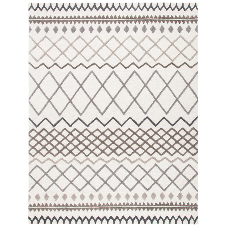 SAFAVIEH Glamour GLM634A Handmade Ivory / Grey Rug Image 1