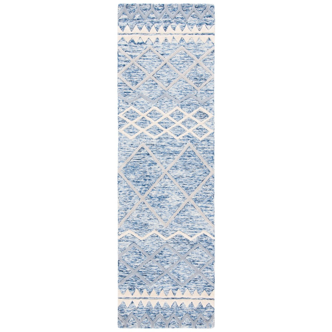 SAFAVIEH Glamour GLM634M Handmade Blue / Ivory Rug Image 1